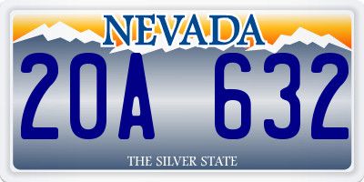 NV license plate 20A632