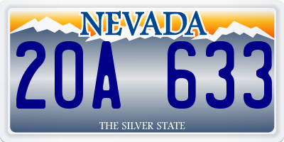 NV license plate 20A633