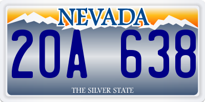 NV license plate 20A638