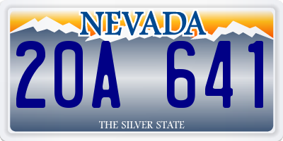 NV license plate 20A641