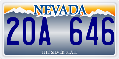 NV license plate 20A646