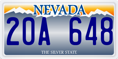 NV license plate 20A648