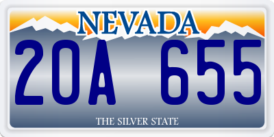 NV license plate 20A655