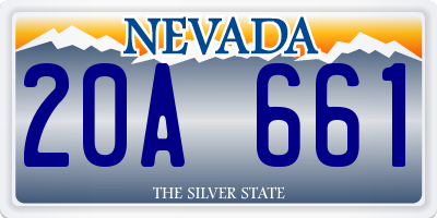NV license plate 20A661