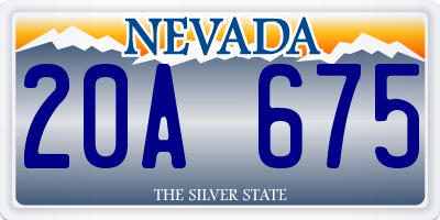 NV license plate 20A675