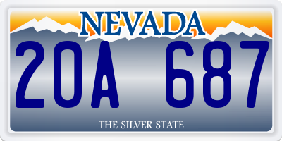 NV license plate 20A687