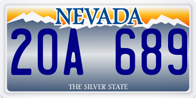 NV license plate 20A689