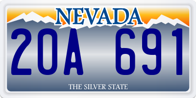 NV license plate 20A691