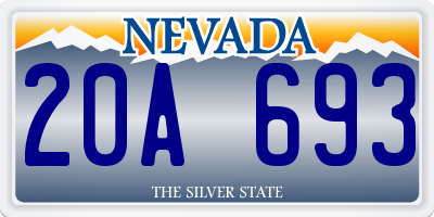 NV license plate 20A693