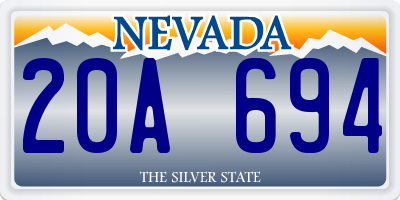 NV license plate 20A694