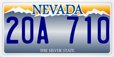 NV license plate 20A710