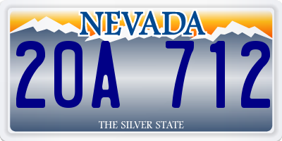 NV license plate 20A712