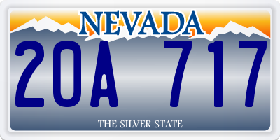 NV license plate 20A717