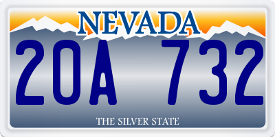 NV license plate 20A732