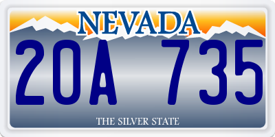 NV license plate 20A735