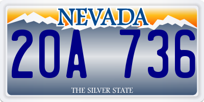 NV license plate 20A736