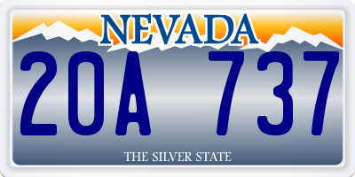 NV license plate 20A737