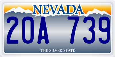 NV license plate 20A739