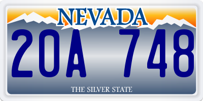 NV license plate 20A748