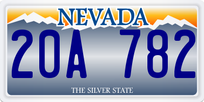 NV license plate 20A782