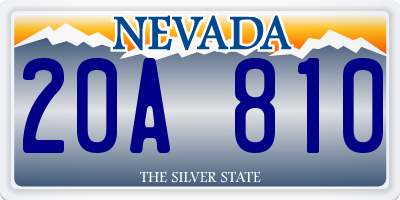 NV license plate 20A810