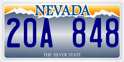 NV license plate 20A848