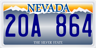 NV license plate 20A864