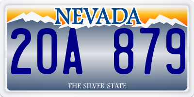 NV license plate 20A879