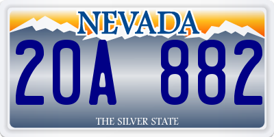NV license plate 20A882