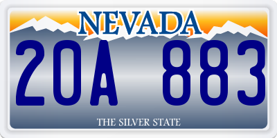 NV license plate 20A883