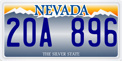 NV license plate 20A896