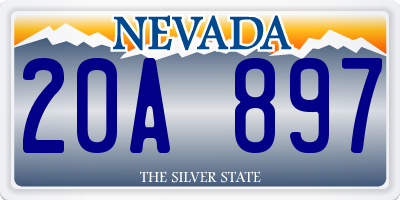 NV license plate 20A897