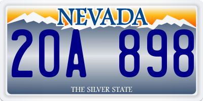 NV license plate 20A898