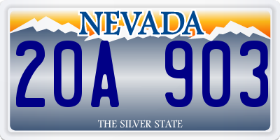 NV license plate 20A903