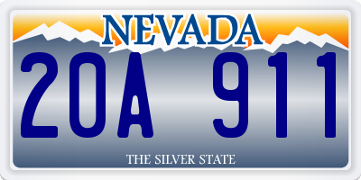 NV license plate 20A911