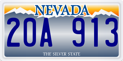 NV license plate 20A913