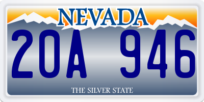 NV license plate 20A946