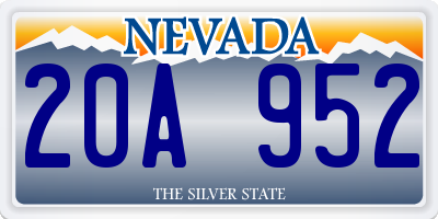NV license plate 20A952
