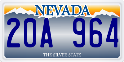 NV license plate 20A964