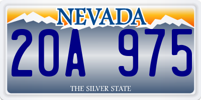 NV license plate 20A975