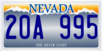 NV license plate 20A995
