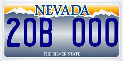 NV license plate 20B000