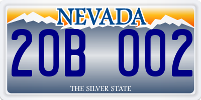 NV license plate 20B002