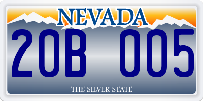 NV license plate 20B005