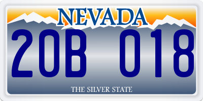 NV license plate 20B018