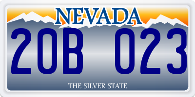 NV license plate 20B023