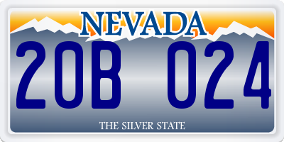 NV license plate 20B024