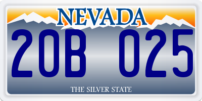 NV license plate 20B025