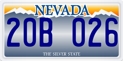 NV license plate 20B026