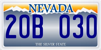 NV license plate 20B030